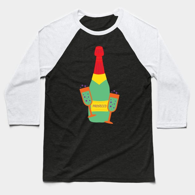 Prosecco time! Baseball T-Shirt by HelenDesigns